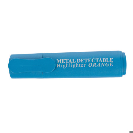 Detektierbarer Textmarker in Orange und Blau