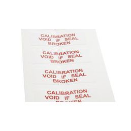 Rechteckige Sicherheitsetiketten | Rot auf Weiß | Vinyl | 180 Stück