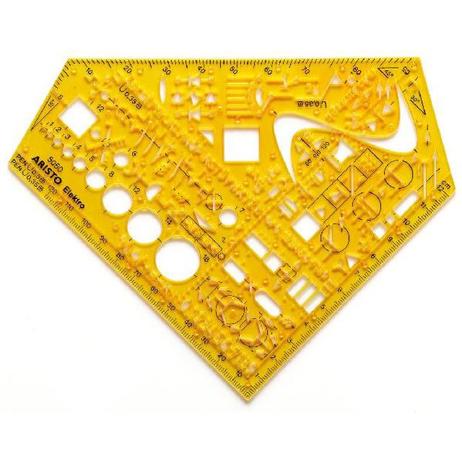Tuschenoppen Elektro | Orange-Transparent | Zeichenschablone